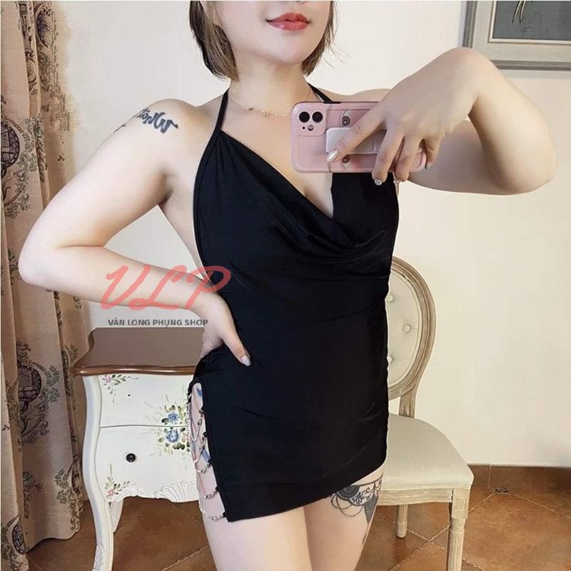 [BIGSIZE_90KG]_DN68_Body kèm xích hở lưng sexy