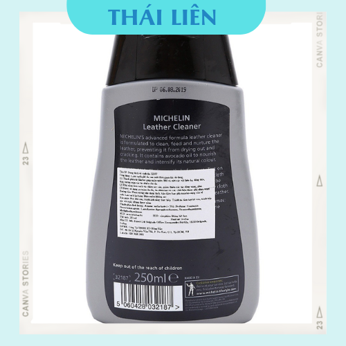 Dung Dịch Làm Sạch & Bảo Dưỡng Da Michelin Leather Cleaner 32187
