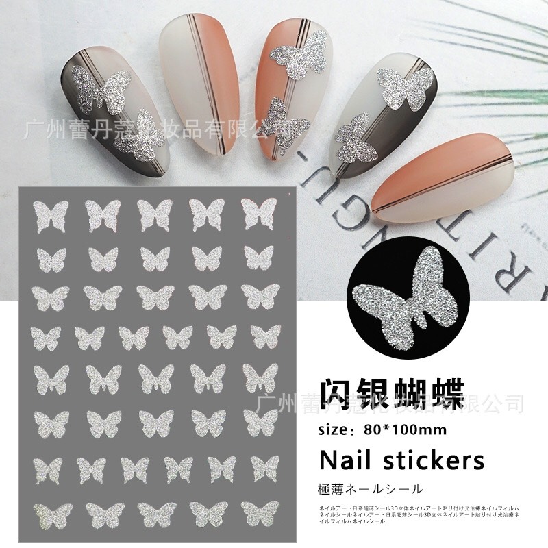 Sticker nail, sticker flash dán móng tay