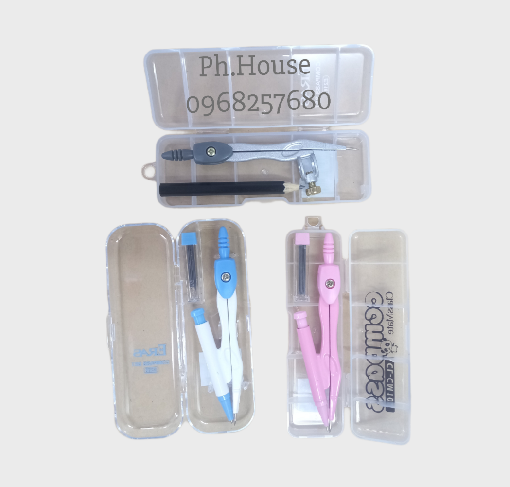Compa Chì Kim Học Tập, Compa Chì Bấm Cho Học Sinh