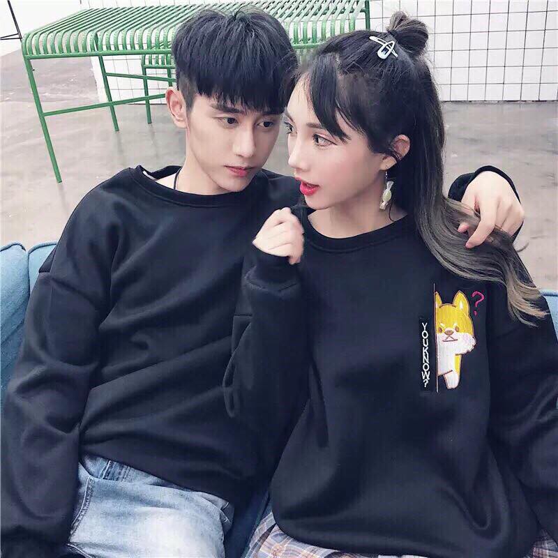 áo đôi dài tay( 2 áo) in cáo vàng