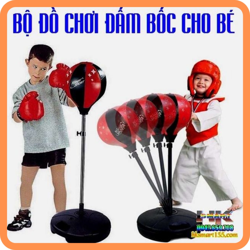 Bộ đấm bốc , Bộ đấm boxing phản xạ cho bé, rèn luyện khả năng phản xạ và thể lực cho bé, tự tin vận động