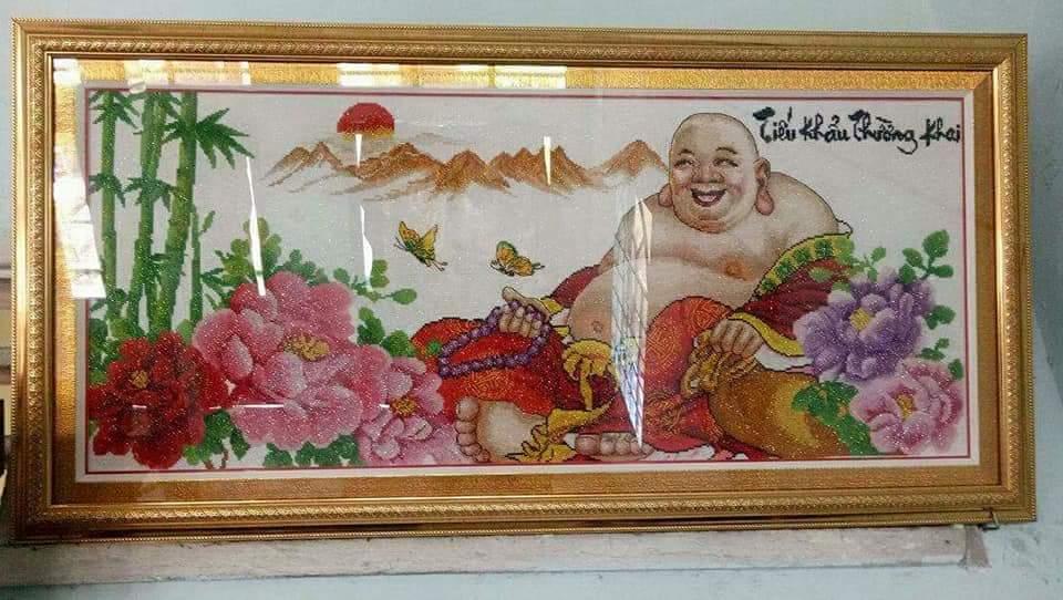 TP_Z588- Tranh thêu thành phẩm Phật Dillac chưa khung 118X57 chưa khung