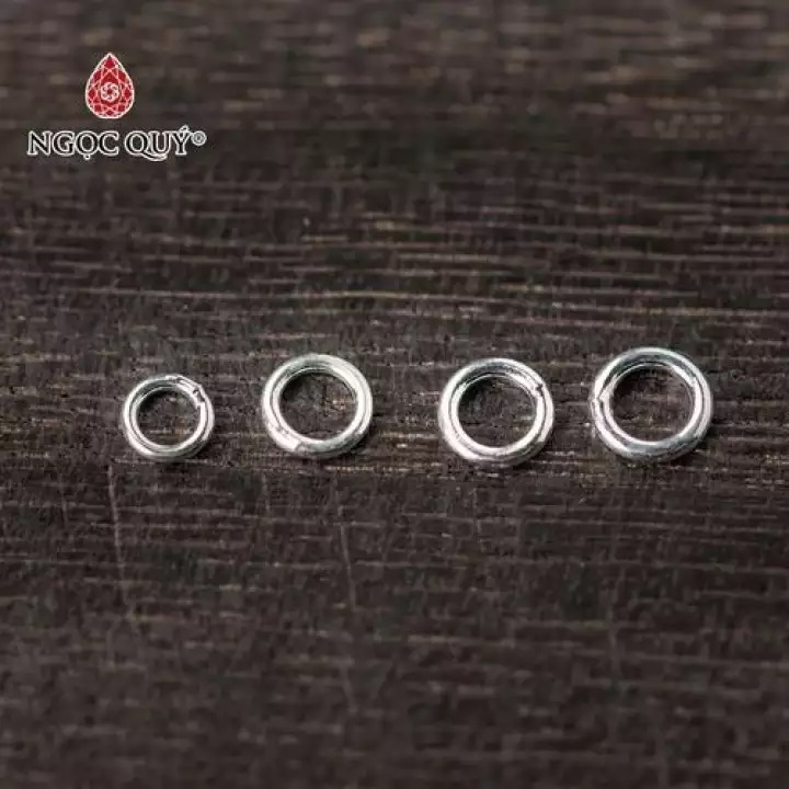 Combo 2 khoen tròn kín bạc - Ngọc Qúy Gemstones