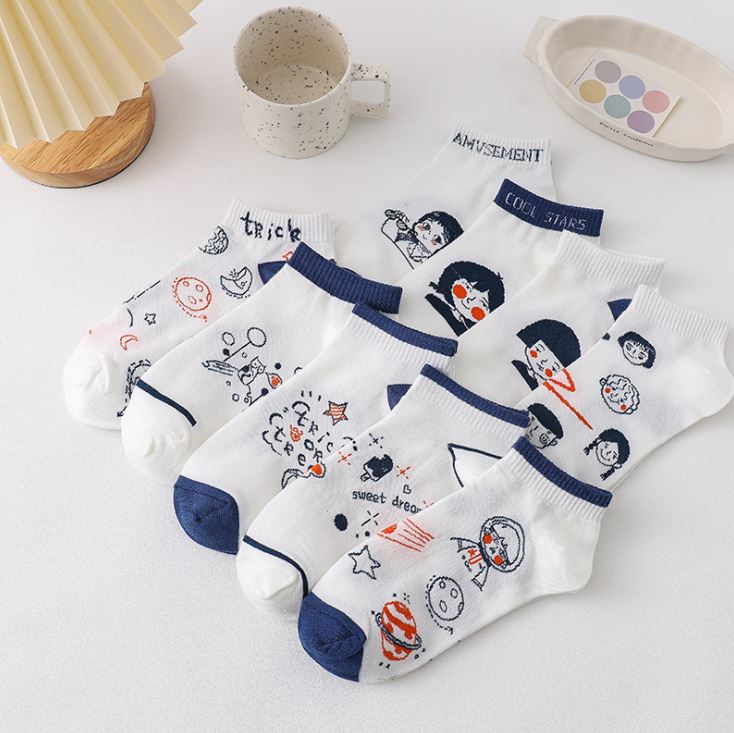Set 10 Đôi Tất Ngắn Cổ Nữ Mix Hình SS2