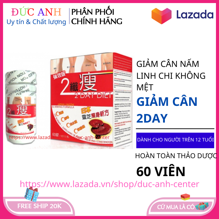 Giảm Cân 2 Day Diet Của Nhật - Chiết Xuất Từ Nấm Linh Chi