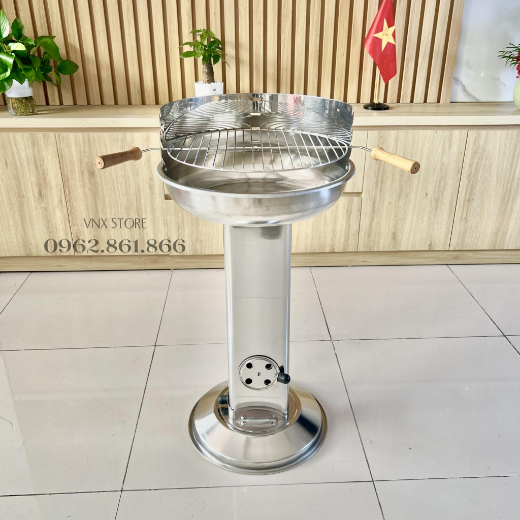 BẾP NƯỚNG THAN HOA INOX CK242.