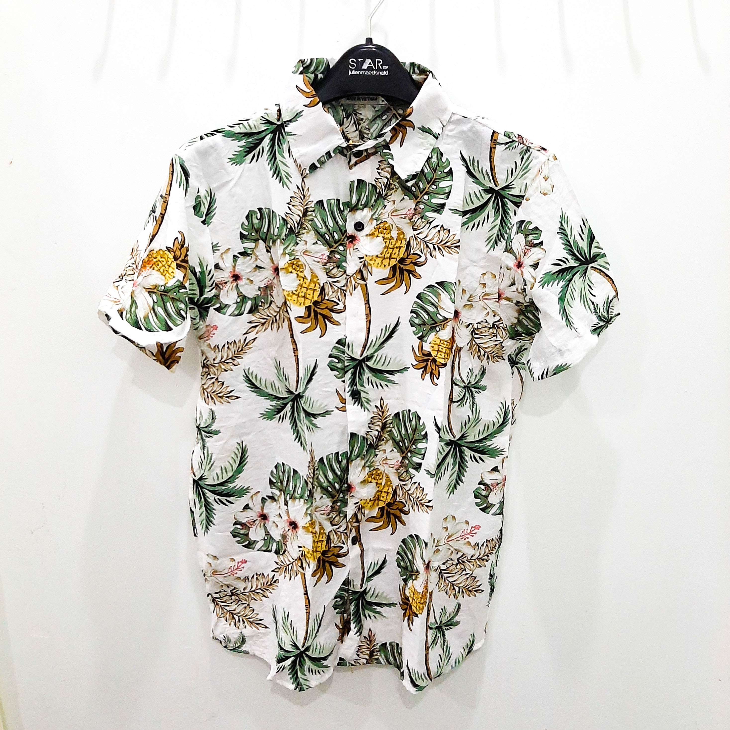 [HCM]Áo sơ mi đi biển áo hawaii hoa lá cây - ALC48