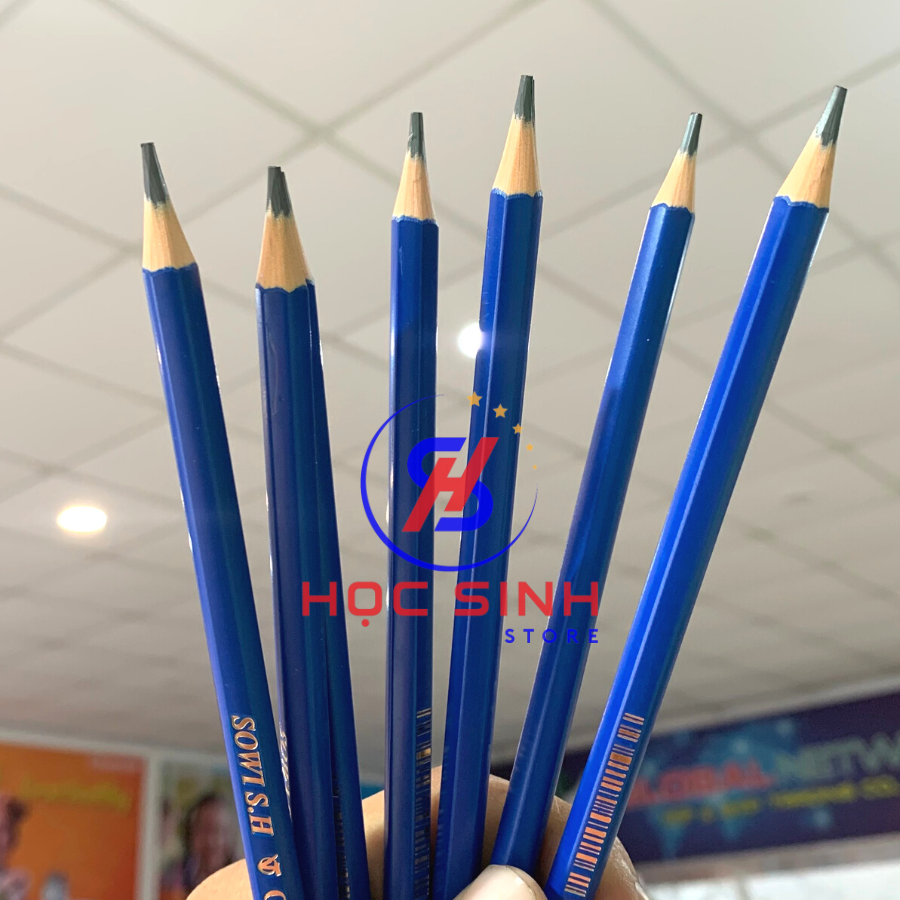 Hộp 12 Cây Bút Chì HB G-Star BBB, Thân Màu Xanh Dương, Vỏ Nhựa, Chuốt Không Gãy Vụn Chì - VPP Học Sinh Store
