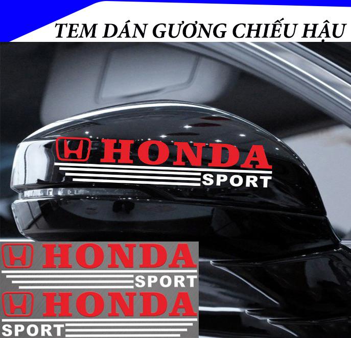 Tem dán gương chiếu hậu ô tô HONDA - Decal Mirror