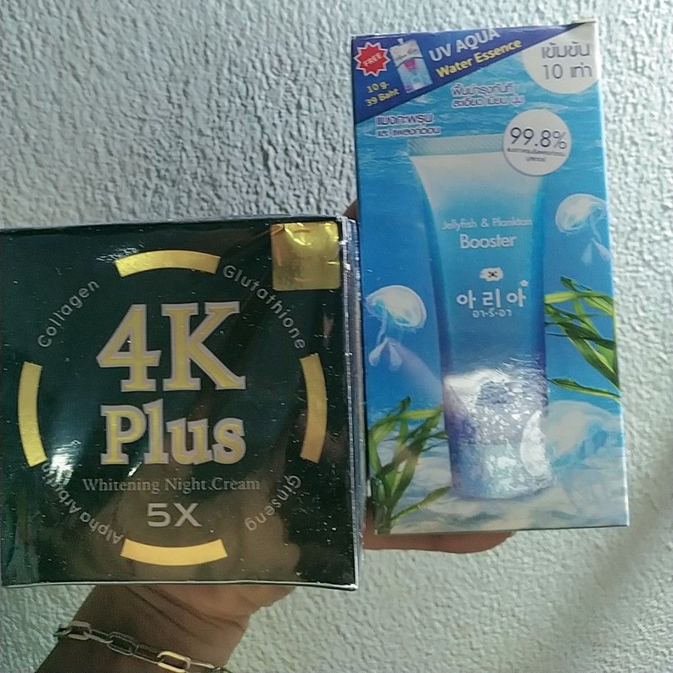 COMBO SERUM VI TẢO BIỂN & KEM 4K THÁI LAN
