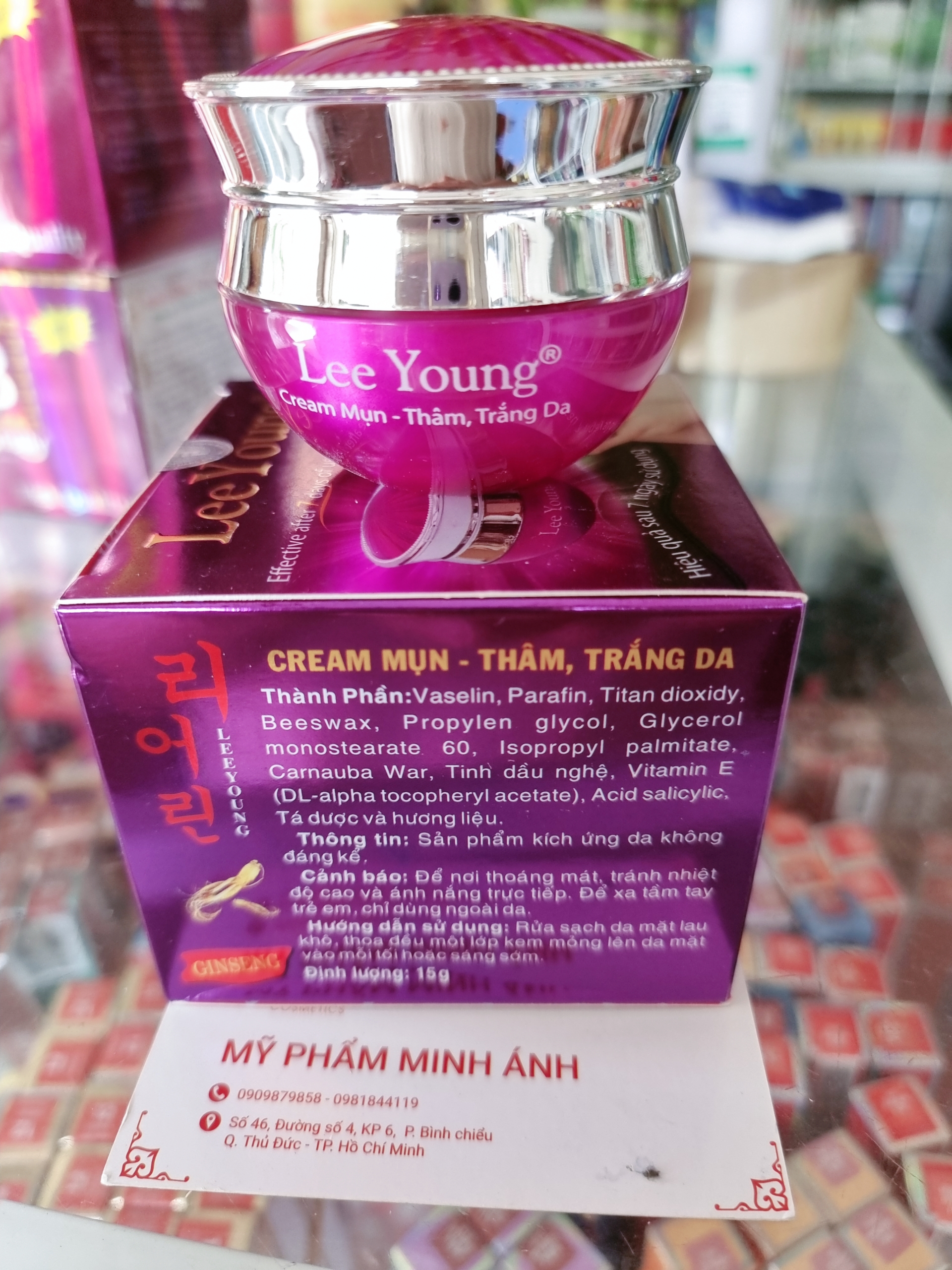 [HCM]kem lee young mụn thâm trắng da 15g.