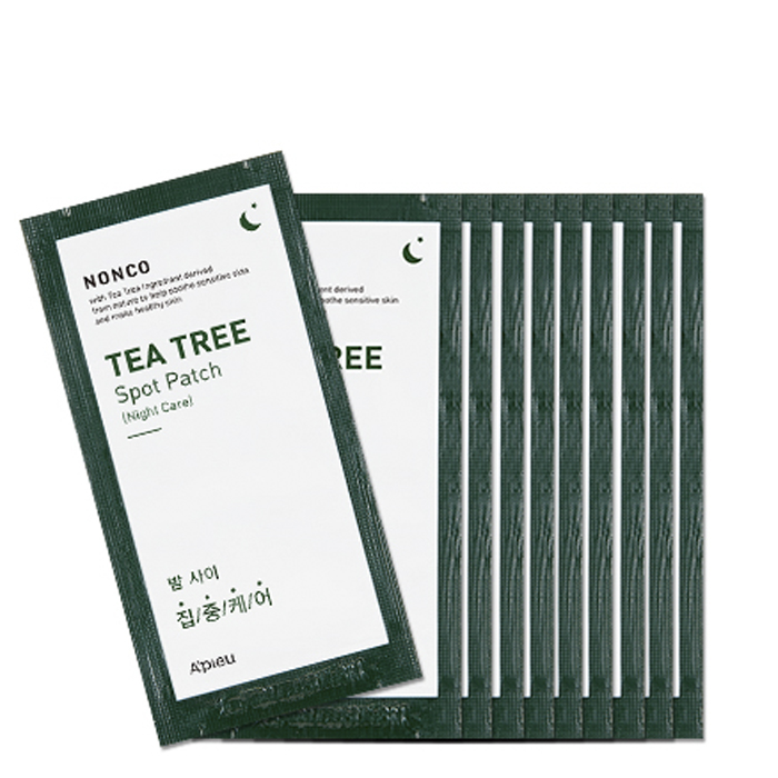 Miếng Dán Mụn A'PIEU NONCO TEA TREE SPOT PATCH (NIGHTCARE) 1 EA