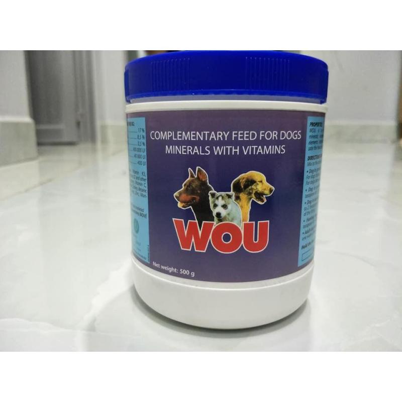 Bột khoáng dinh dưỡng dành cho chó WOU Pháp 500g