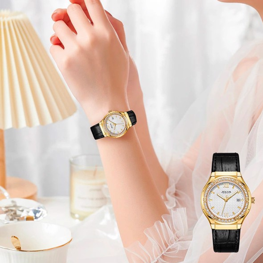 Đồng hồ nữ Julius Hàn Quốc JA-1395 dây da