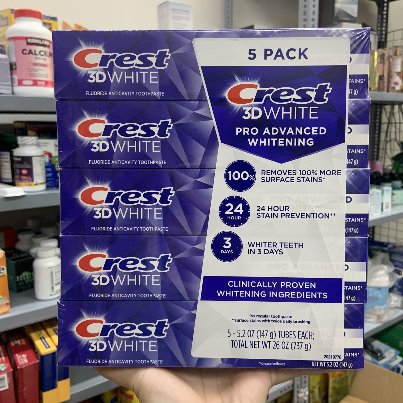 Kem đánh răng date 2026 Crest 3D White Advanced Whitening - EDS Hàng Mỹ
