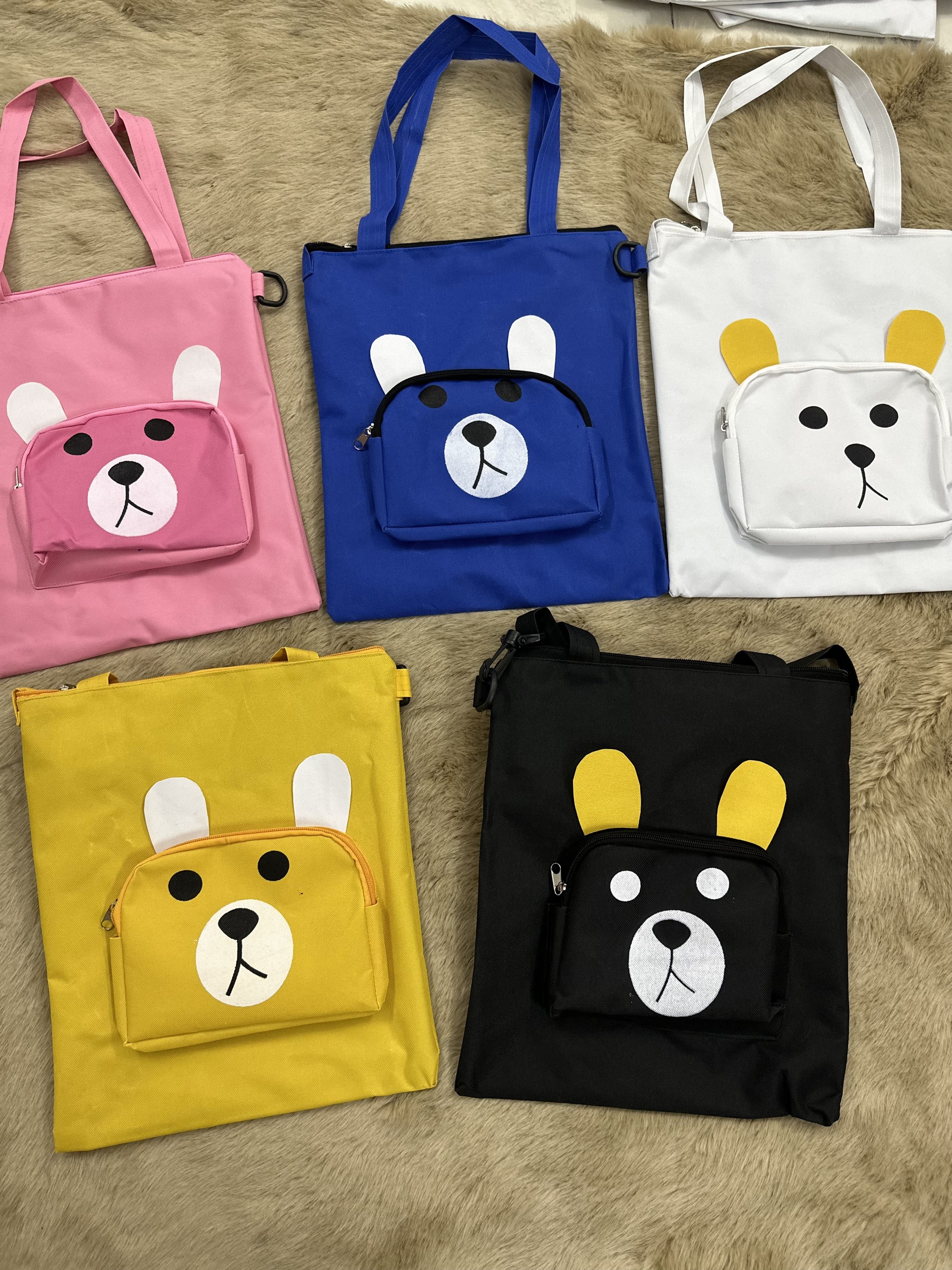 TÚI TOTE GẤU XINH-MẪU MỚI (NHIỀU MÀU LỰA CHỌN)