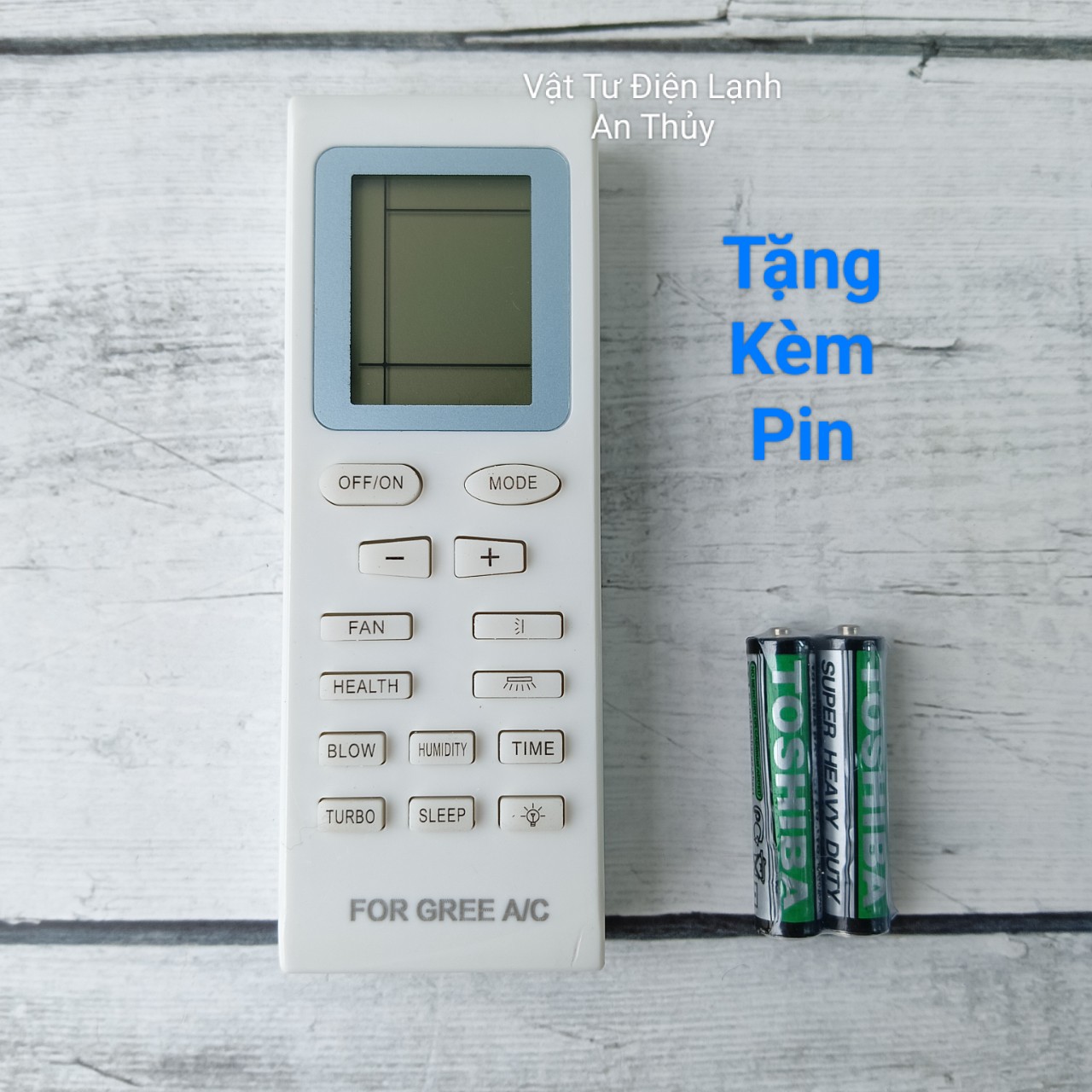 Remote máy lạnh GREE - Tặng kèm pin hàng hãng