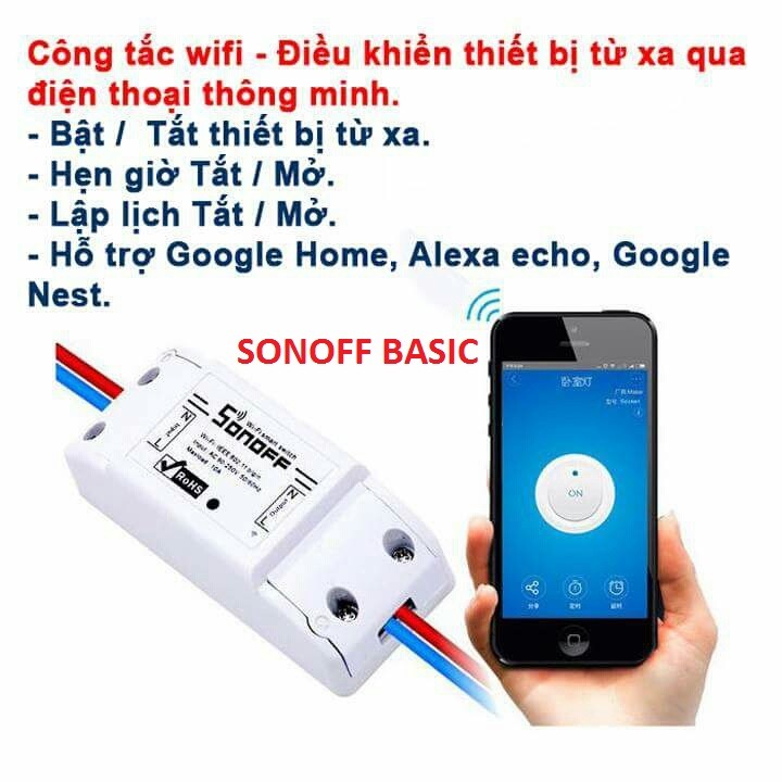 [HCM]Công tắc WIFI Sonoff Basic phiên bản quốc tế tiếng anh