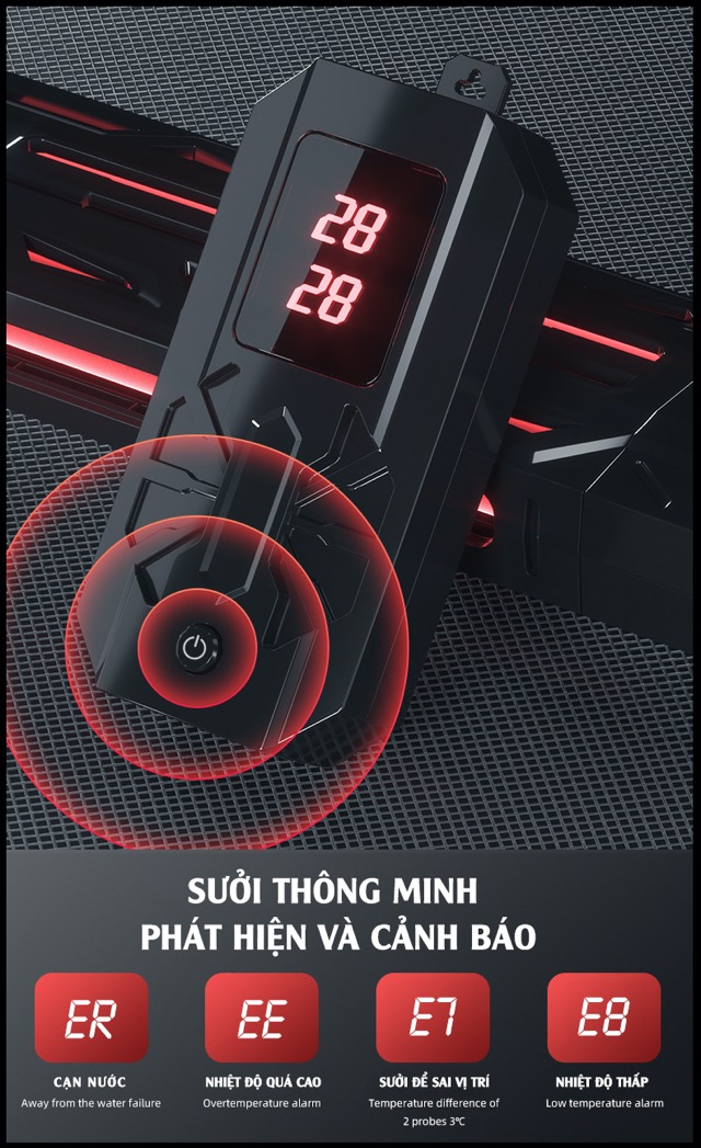 Thanh Sưởi Hồ Cá BAOYU BY E600 1500W (800L->1500L)