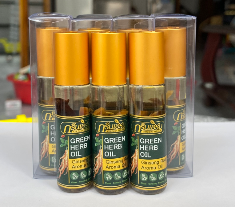 Thai Green Herb Ginseng Roller Oil 8ml