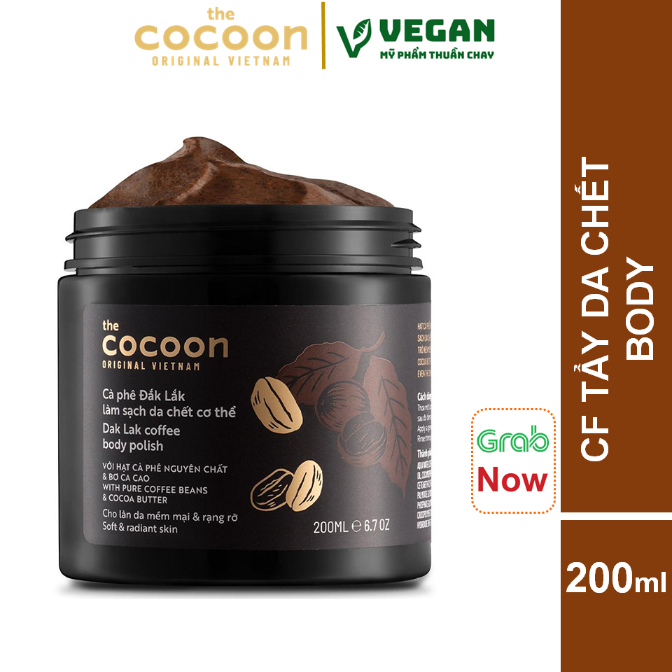 Cà phê tẩy da chết body Cocoon thuần chay