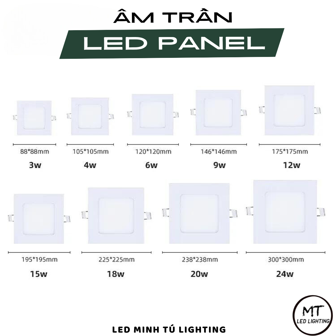 Đèn âm trần siêu mỏng 9W 1 chế độ, 3 chế độ BẢO HÀNH 1 NĂM
