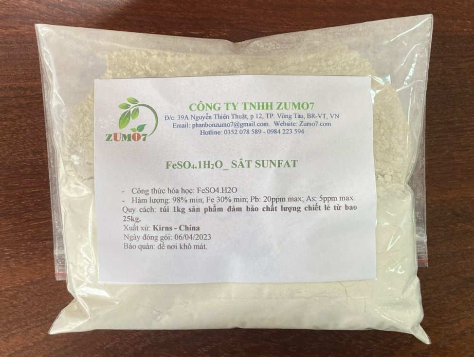 FeSO4.H2O 98%_Phân Vi lượng Sắt Sulfat 98%