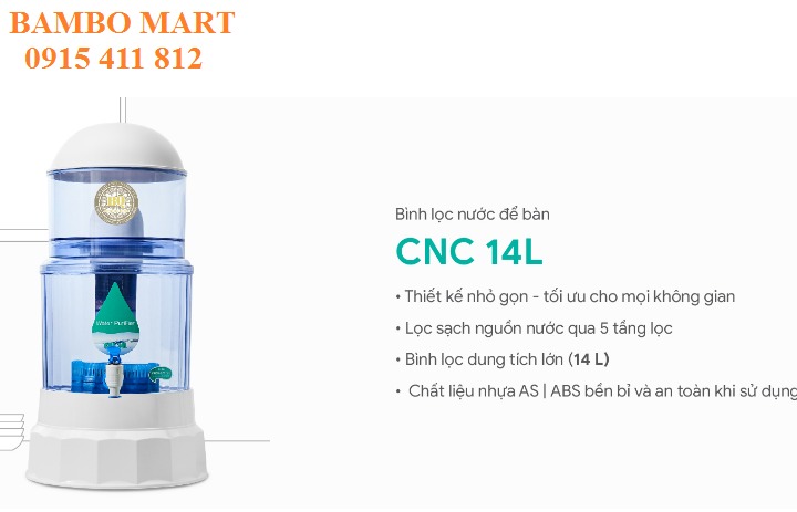 BÌNH LỌC CNC 14 LÍT HÀN QUỐC