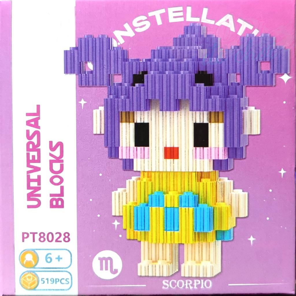 Xả[Tặng quà] Mô Hình Lắp Ráp 12 Cung Hoàng Đạo 3D Mini Siêu Cute