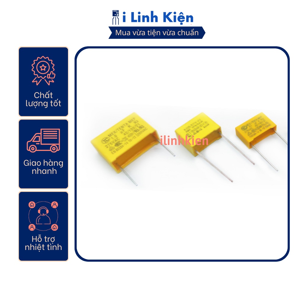 Tụ lọc nguồn AC 0.1uF 275V 10mm