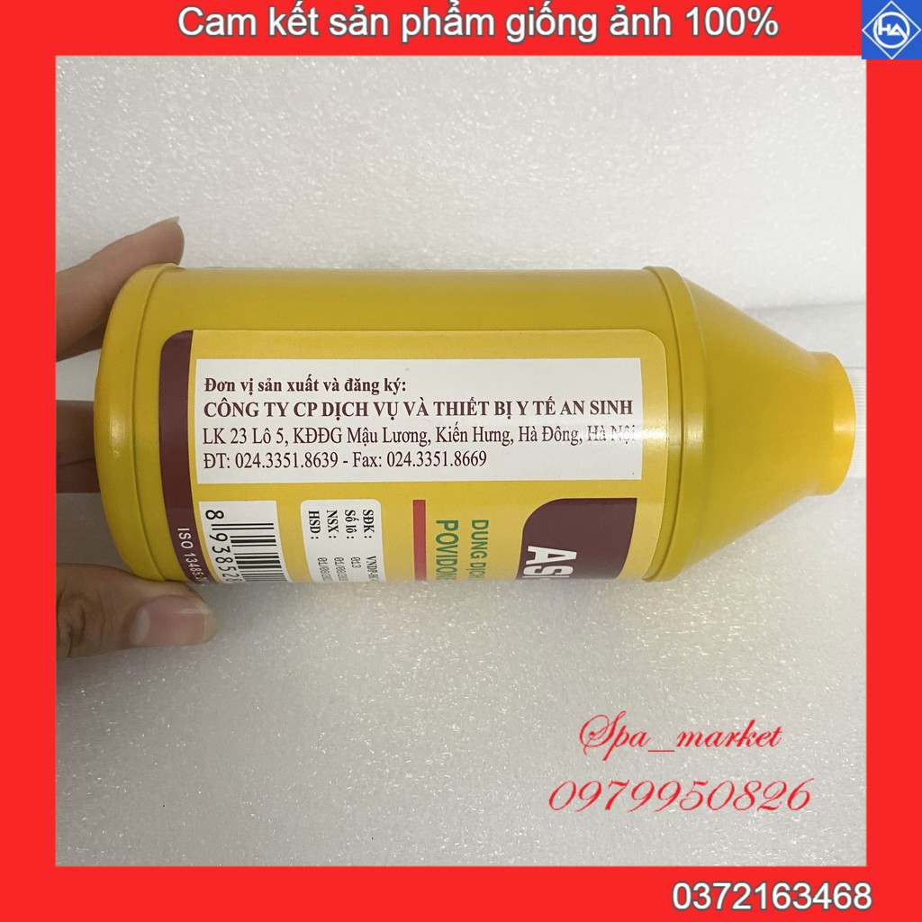 DUNG DỊCH SÁT KHUẨN CỒN ĐỎ POVIDONE CHAI 500ML