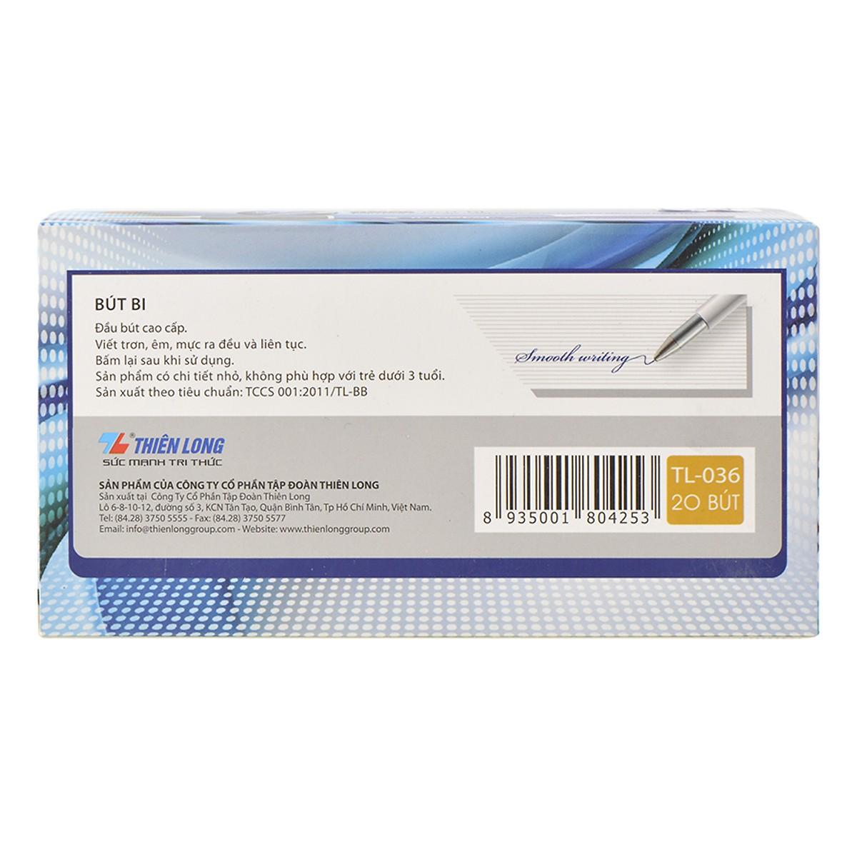 [HCM]Bút bi Thiên Long 036-Hộp 20 bút
