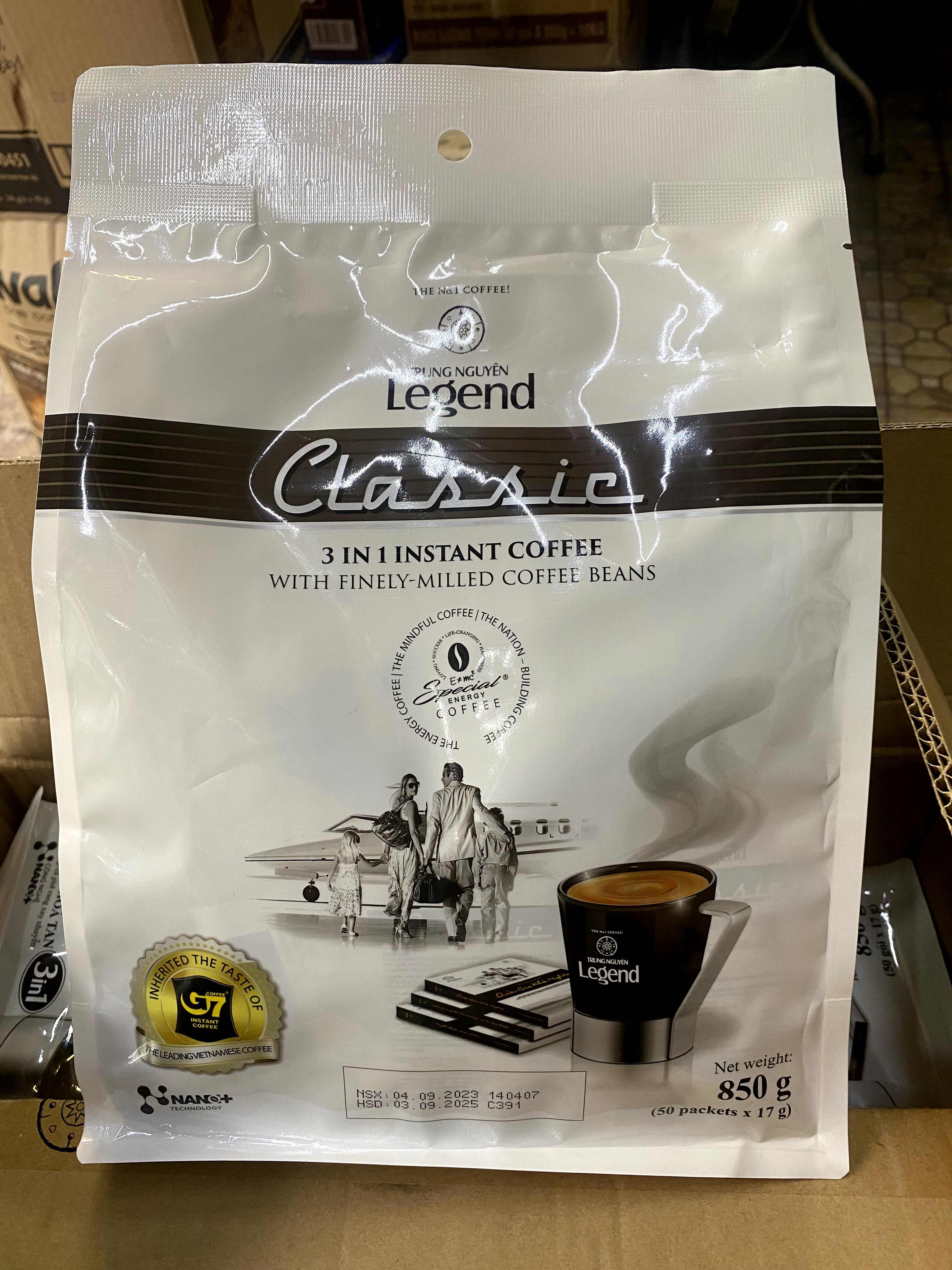 Cà Phê Hòa Tan Legend Classic Trung Nguyên 850g(50 gói x 17g)