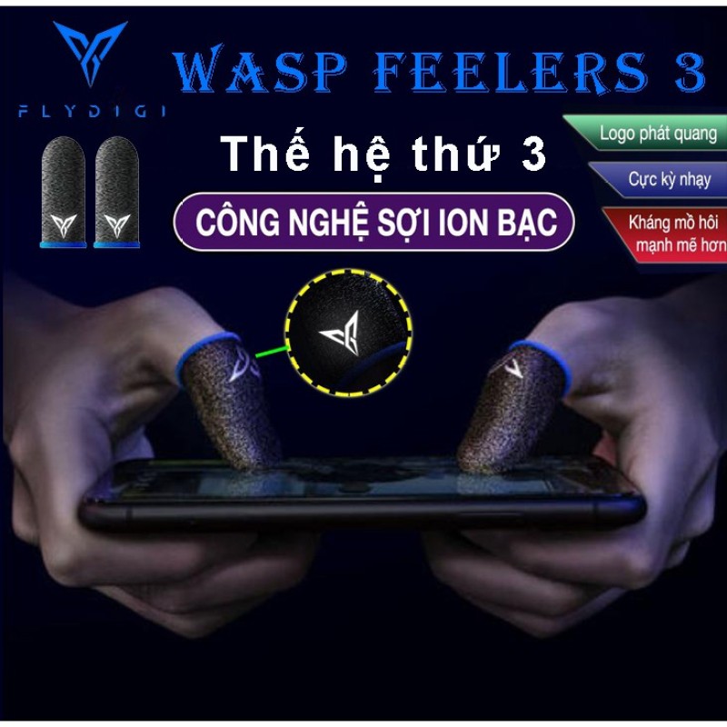 [ THẾ HỆ THỨ 3 ] Flydigi Wasp Feelers 3 | Găng tay chơi game PUBG, Liên quân, chống mồ hôi, cực nhạy, co giãn cực tốt