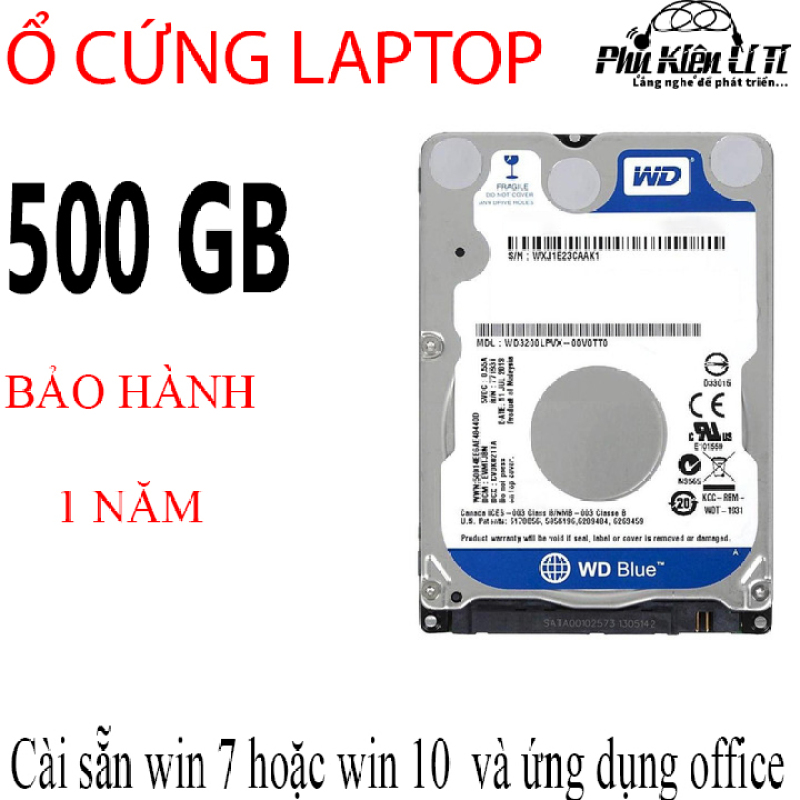 Bảng giá Ổ cứng hdd laptop 2.5 inch WD western 500GB bảo hành 1 năm Phong Vũ
