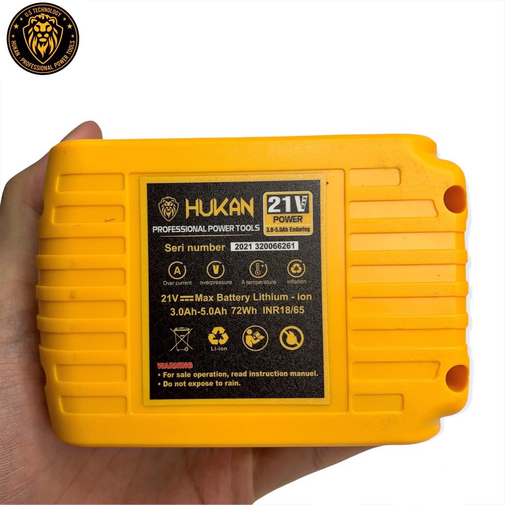 Pin Máy Khoan Máy Siết Bulong Hukan 15cell, 10cell