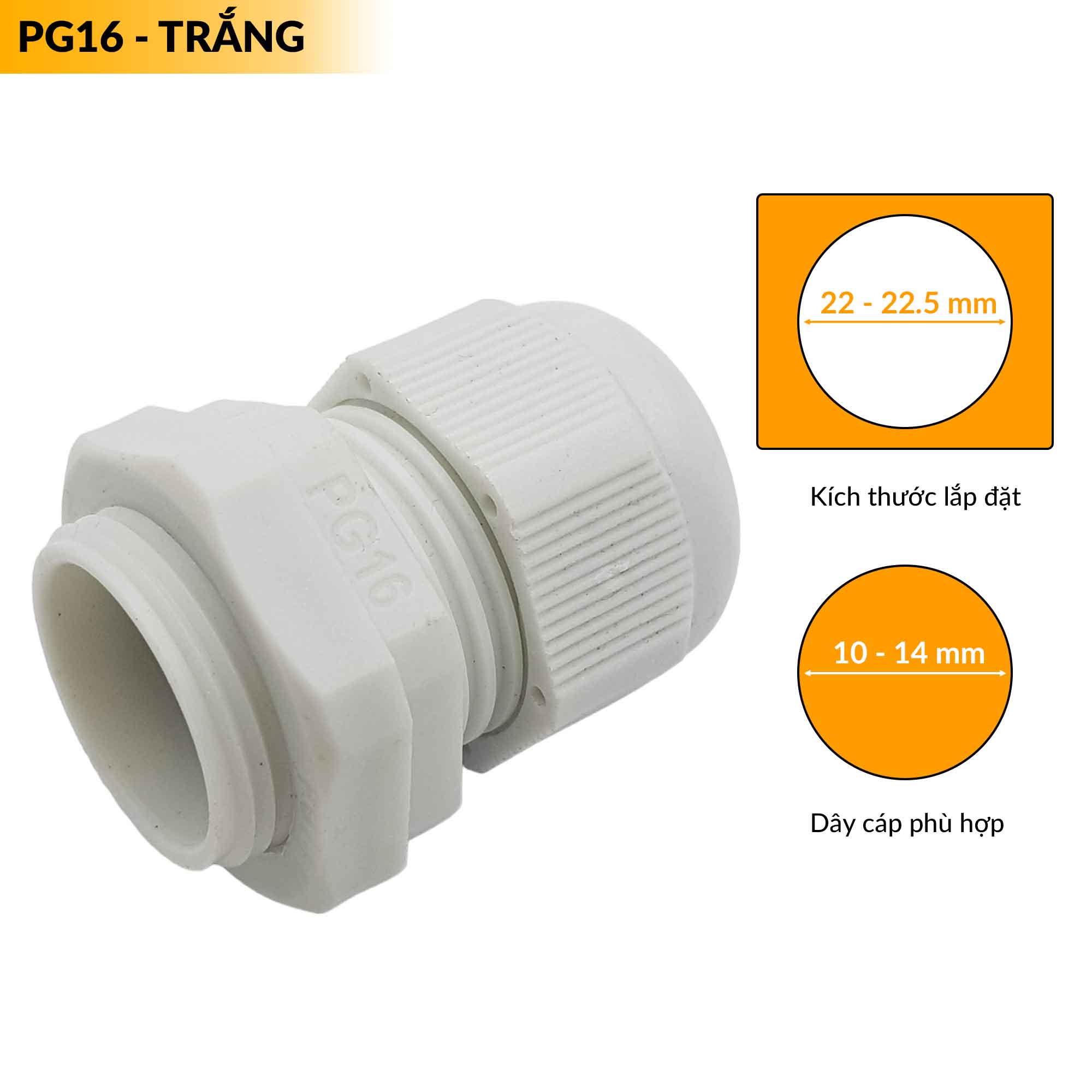 Ốc siết cáp nhựa
