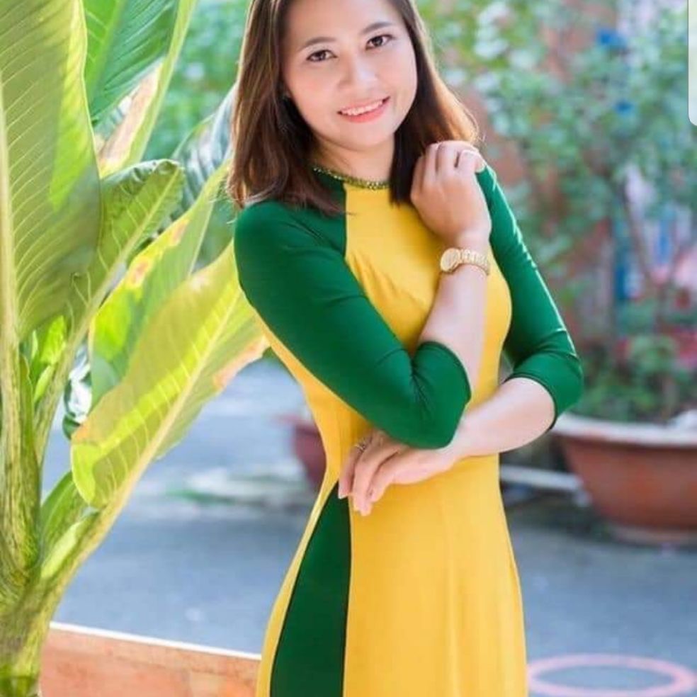 Bộ Áo Dài Phối Tay