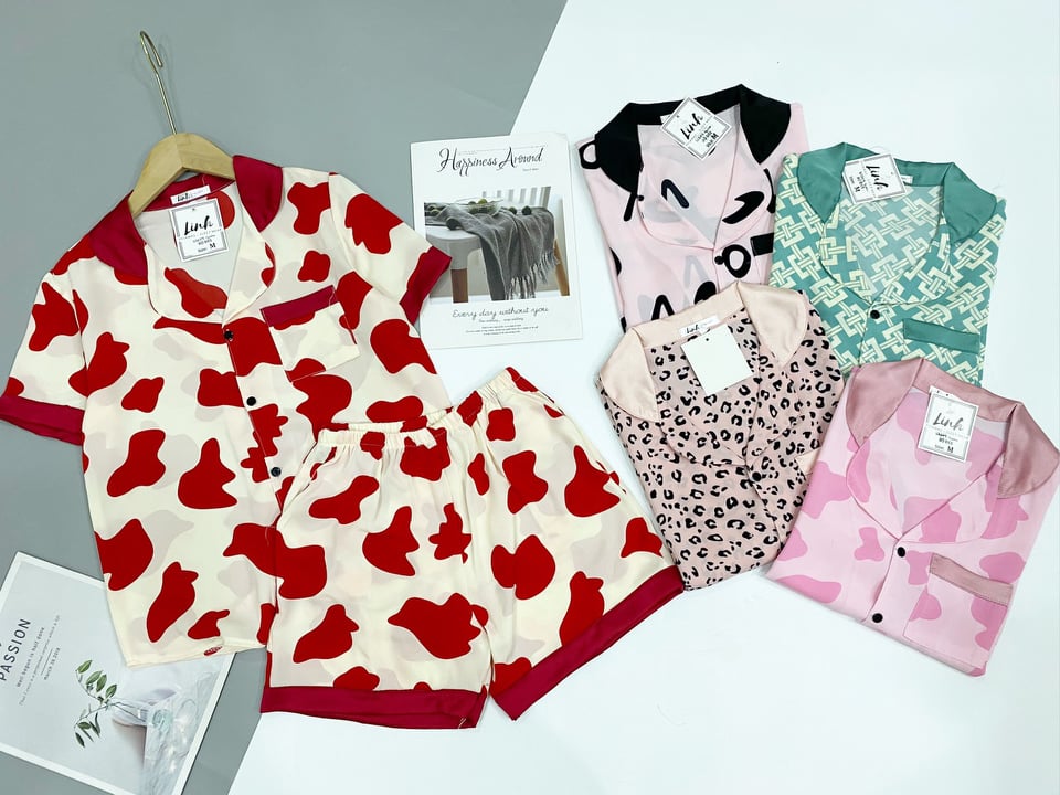 Bộ pijama đùi lụa mango cao cấp có size