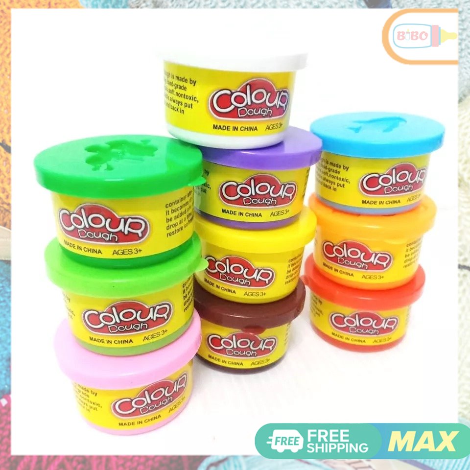 Lốc 5hũ đất nặn 5màu khác nhau - đồ chơi đất nặn