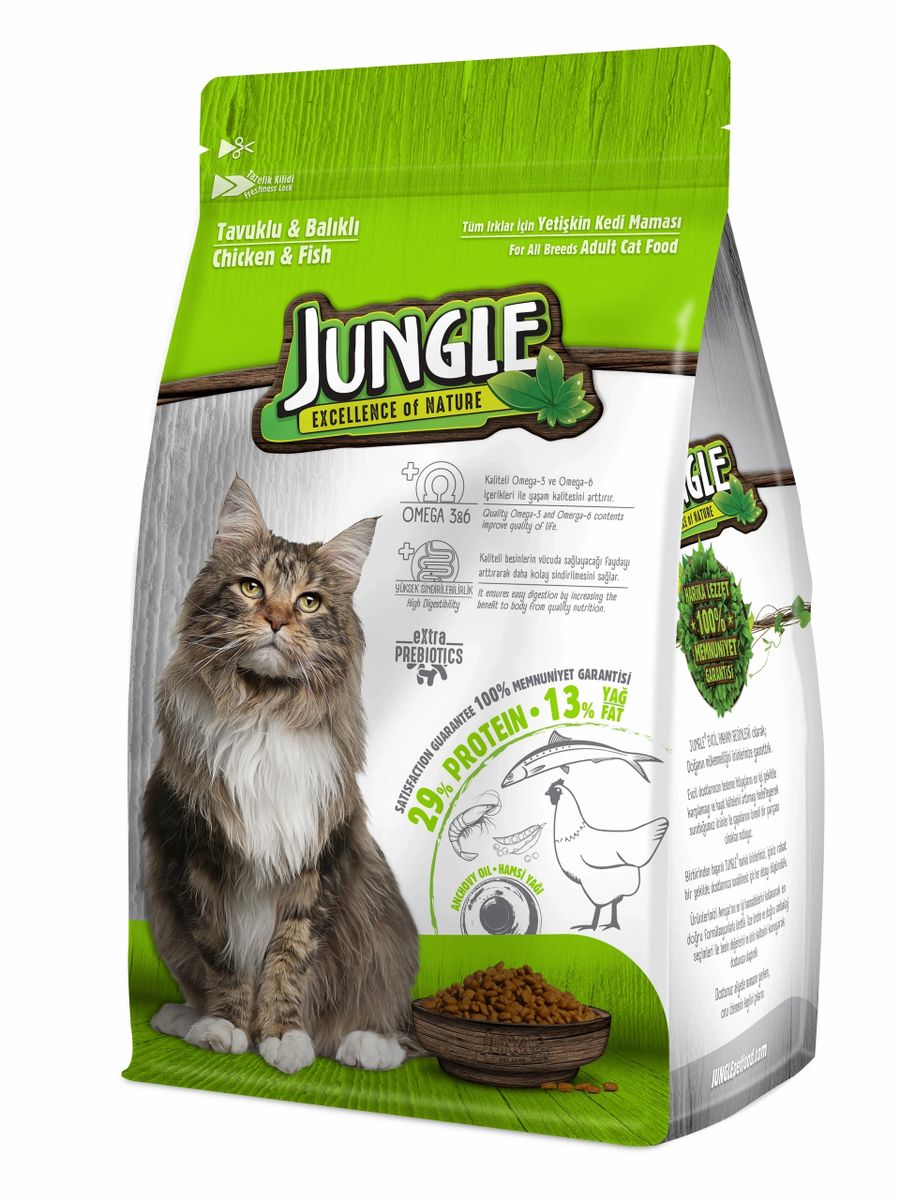 [NEW] Hạt Cho Mèo JUNGLE (Thổ Nhĩ Kỳ) Mọi Lứa Tuổi - [Nông Trại Thú Cưng]