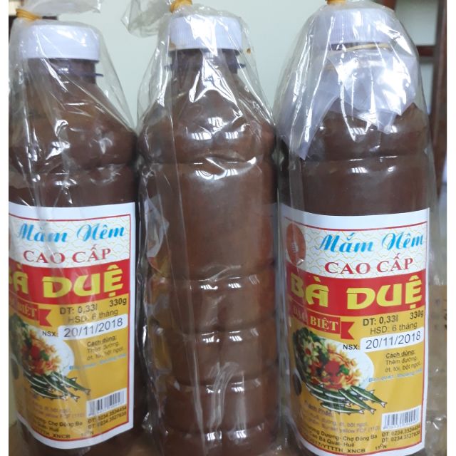 3 chai mắm nêm Bà Duệ 500ml đặc sản Huế
