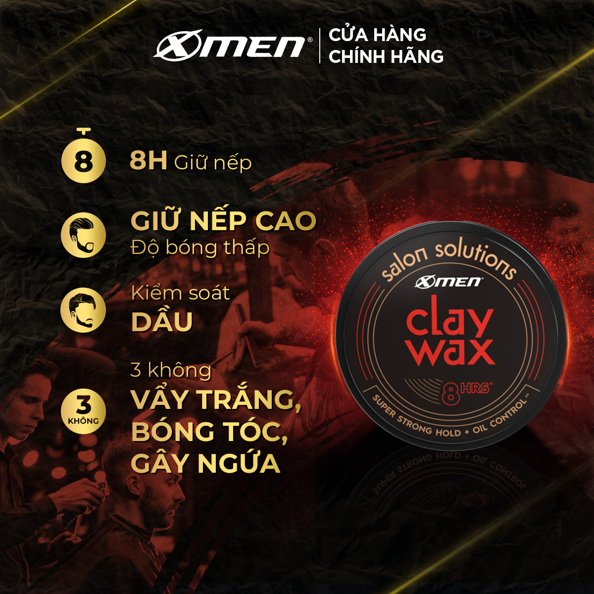 Sáp đất sét Xmen Salon Solutions - Clay Wax 70g