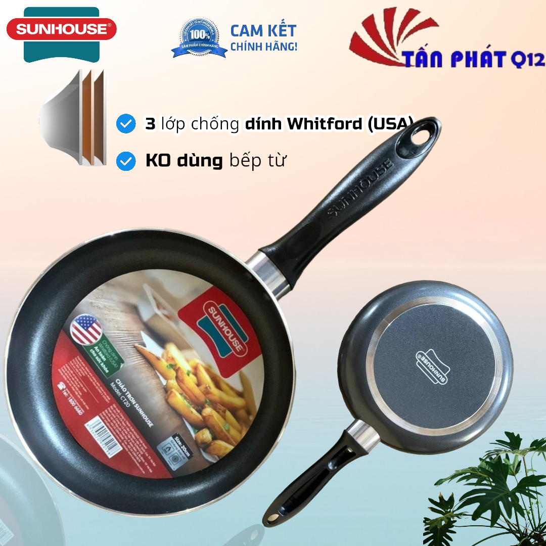 CHẢO CHỐNG DÍNH VÂN ĐÁ SUNHOUSE ĐỦ SIZE
