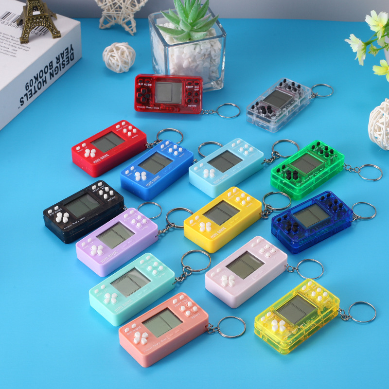 Móc khóa máy chơi game, mốc khóa mini máy chơi game xếp gạch