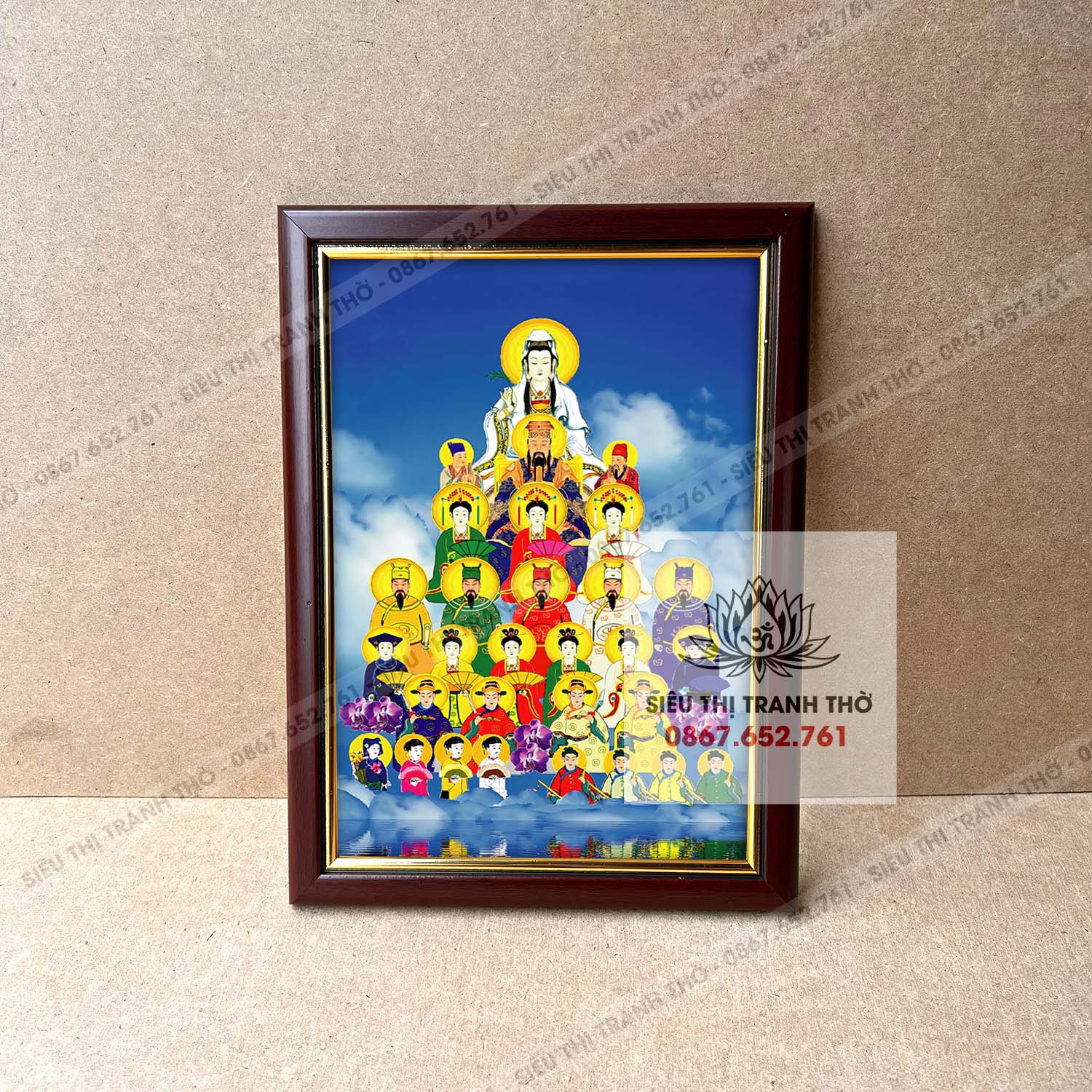 Tranh Công Đồng gồm khung 25x34cm y ảnh