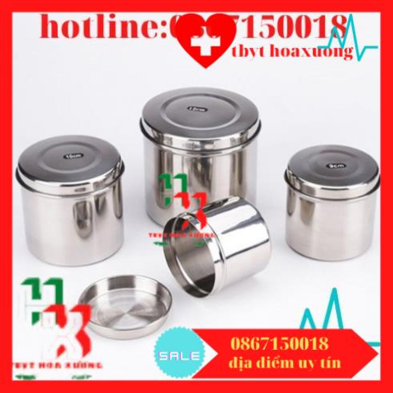 Hộp inox đựng bông cồn y tế- inox 304