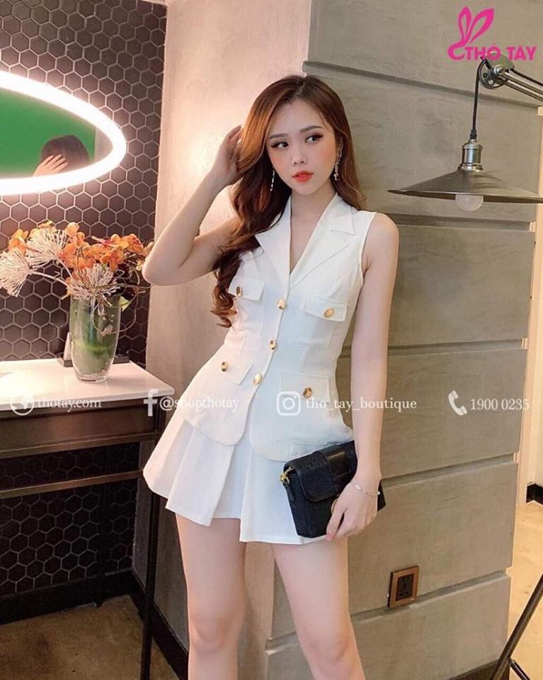 Set Vest Và Chân Váy Thời Trang Bambo