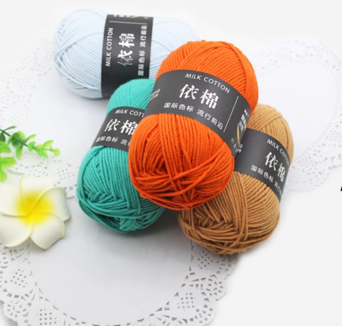 Len milk cotton 50GR ( Mã màu từ 50 -78)